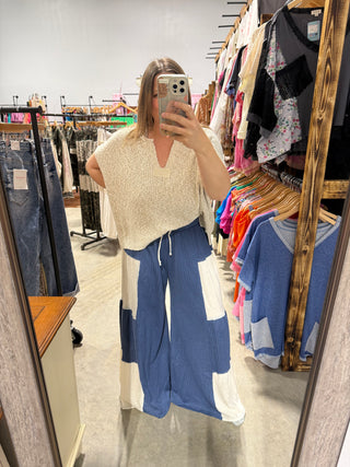 Blue Wide Leg Pants