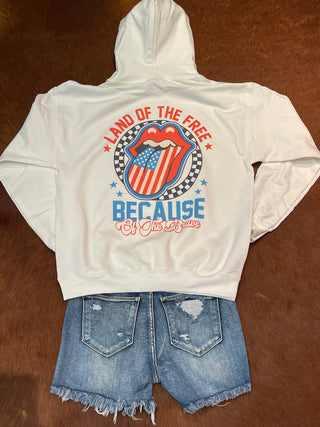 Land Of The Free Graphic Hoodie/Crewneck/T-Shirt