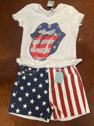 American Flag Judy Blue Shorts