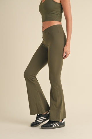 Silence High Waist Crossover Flare Legging