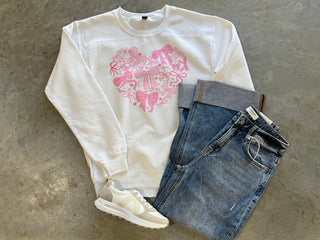 Heart Bow Graphic T-Shirt/Crewneck