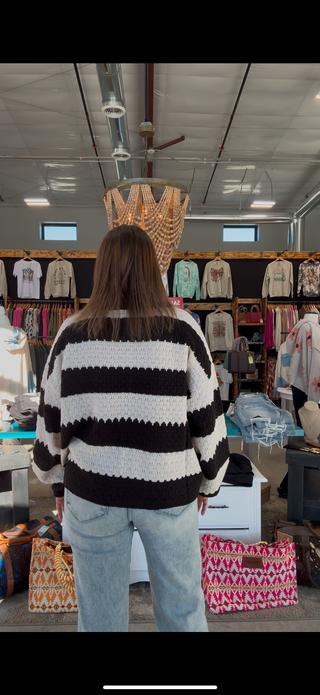 Striped Crew Knit Sweater