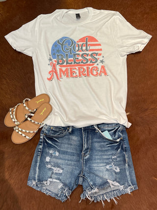 God Bless America Graphic Crewneck/T-Shirt