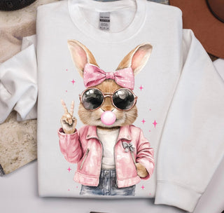 Bubble Gum Easter Bunny Graphic Top