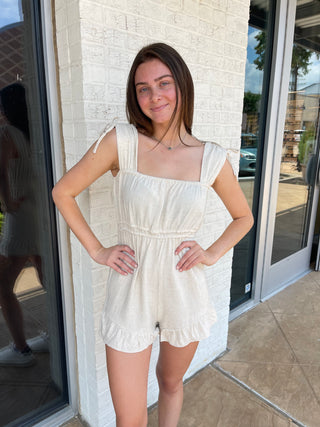 Drew Sleeveless Ruffle Romper