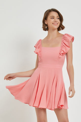 Cheyenne Flair Coral Dress