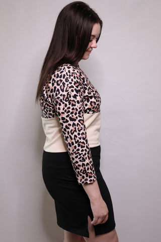 A Wild Night Open Shoulder Cheetah Print Dress by LuvLeigh Apparel