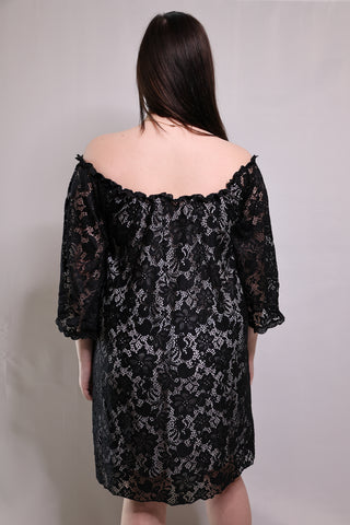 Dance With Me Off Shoulder Lace Dress by LuvLeigh Apparel