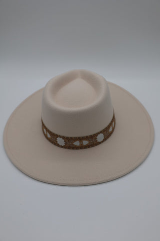 Heads Winds Ivory Fedora Hat by LuvLeigh Apparel