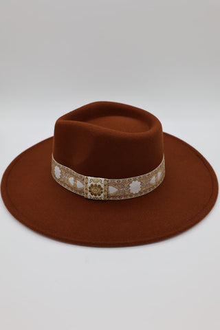 Heads Winds Rust Fedora Hat by LuvLeigh Apparel