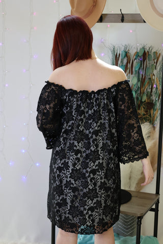 Dance With Me Off Shoulder Lace Dress by LuvLeigh Apparel