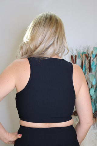 Black Feeling The Breeze Sports Bra by LuvLeigh Apparel