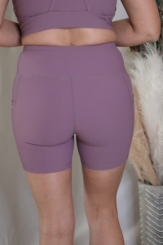 Lavender Hitting The Streets Biker Shorts by LuvLeigh Apparel