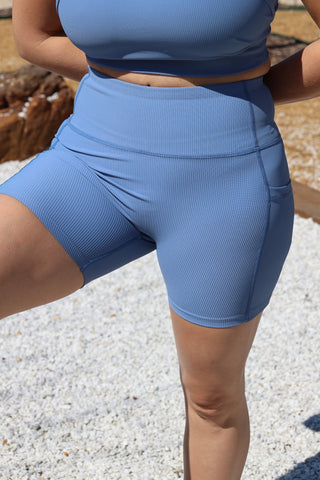 Blue Hitting The Streets Biker Shorts by LuvLeigh Apparel