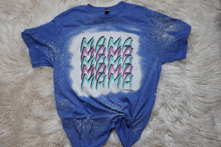 Bleached Blue MAMA T-shirt