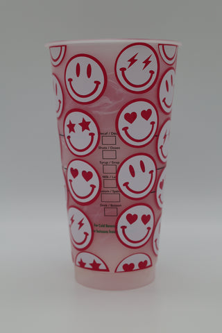 Smiley Face Starbucks Cold Cup 24oz