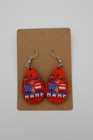 Red American Babe Sunglass Earrings