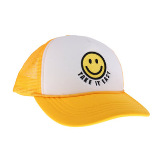 Take it Easy Smiley Face C.C Trucker Ball Cap