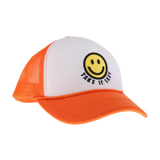 Take it Easy Smiley Face C.C Trucker Ball Cap