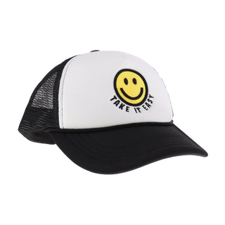 Take it Easy Smiley Face C.C Trucker Ball Cap