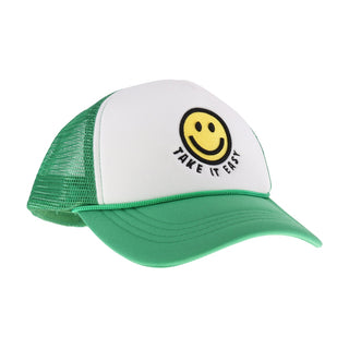 Take it Easy Smiley Face C.C Trucker Ball Cap